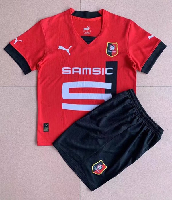 Kids-Stade Rennais 22/23 Home Soccer Jersey